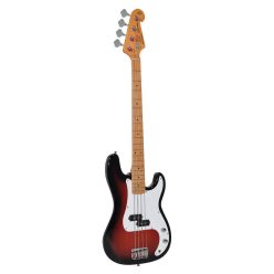   SPB57-2TS SX Retro Series 57 vintage P-style electric bass guitar, with split single coil pickup, with bag, sunburst