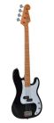 SPB57-BK SX Retro Series 57 vintage P-style electric bass guitar, with split single coil pickup, with bag, black