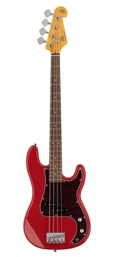 SPB62-FR SX Retro Series 62 vintage P-style electric bass guitar, with split single coil pickup, with bag, fiesta red