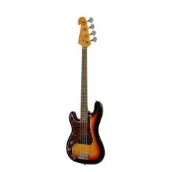   SPB6234L3TS SX Retro Series 3/4 scale length vintage 62 P-style electric bass guitar, split s. coil pickup, bag, sunburst, LEFT