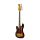 SPB6234L3TS SX Retro Series 3/4 scale length vintage 62 P-style electric bass guitar, split s. coil pickup, bag, sunburst, LEFT