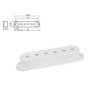 SPC-10-WH Boston  pickup cover, Stallion model single coil, 83,0-70,0x17,8x18,0mm, 3 pcs, white