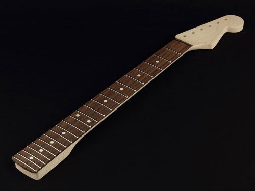 SRO Allparts  neck for Stratocaster®, rosewood fretboard, 12" radius, 22 jumbo frets, sanded/unfinished