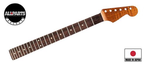 SRTFWRFF Allparts Select limited edition VIN-MOD neck for Stratocaster, AAA+ roasted flamed maple rosewood fretboard Floyd slot, poly finish