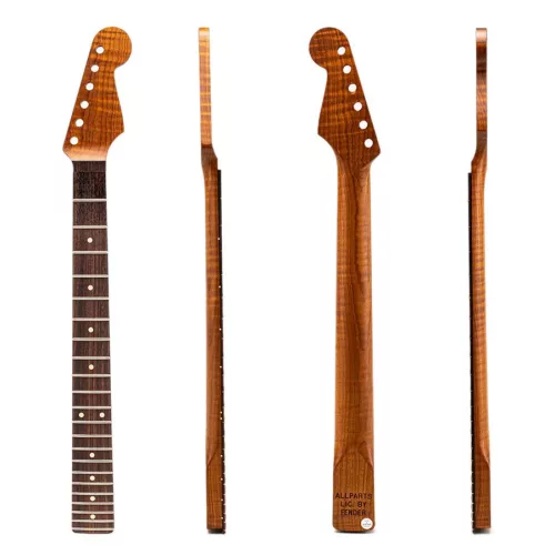 SRTFWRFF Allparts Select limited edition VIN-MOD neck for Stratocaster, AAA+ roasted flamed maple rosewood fretboard Floyd slot, poly finish