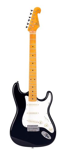 SST57-BK SX Retro Series electric guitar 57 vintage style, 3 single coil pickups, vintage trem, black, gig bag