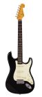 SST62-BK SX Retro Series electric guitar 62 vintage style, 3 single coil pickups, vintage tremolo, black, incl. gig bag