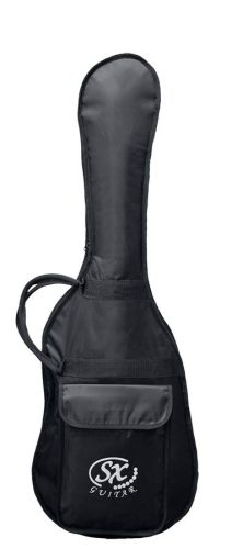 SX SST62-BK Retro Series E-Gitarre – 62er Vintage Stil, 3 Single Coils, Vintage Tremolo, Schwarz Hochglanz, mit Gigbag