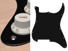 ST-100-BM Boston  pickguard, Stallion, no holes (only screw holes), 1 ply, black mat