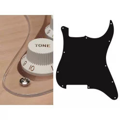   ST-100-TR Boston  pickguard, Stallion, no holes (only screw holes), 1 ply, p.c.transparent