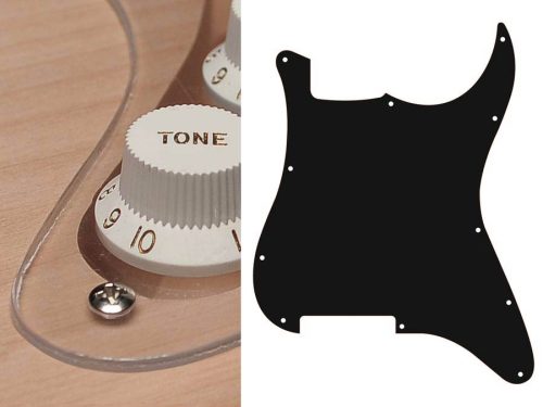 ST-100-TR Boston  pickguard, Stallion, no holes (only screw holes), 1 ply, p.c.transparent