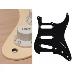   ST-113-C Boston  pickguard, Stallion, standard, SSS, 3 pot holes, 3-5 switch, 1 ply, cream