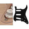 ST-113-TR Boston  pickguard, Stallion, standard, SSS, 3 pot holes, 3-5 switch, 1 ply. transparent