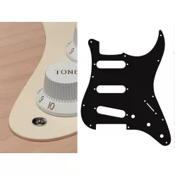   ST-113-VW Boston  pickguard, Stallion, standard, SSS, 3 pot holes, 3-5 switch, 1 ply, vintage white