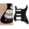 ST-122-B Boston  pickguard, Stallion, SSH, 2 pot holes, 3-5 switch, 1 ply, black