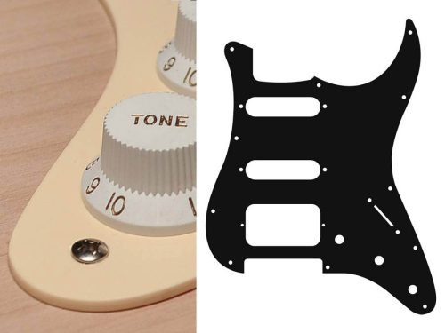 ST-123-C Boston  pickguard, Stallion, SSH, 3 pot holes, 3-5 switch, 1 ply, cream