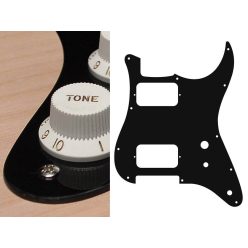   ST-131-B Boston  pickguard, Stallion, HH, 2 pot holes, toggle switch, 1 ply, black