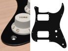 ST-131-BM Boston  pickguard, Stallion, HH, 2 pot holes, toggle switch, 1 ply, black mat