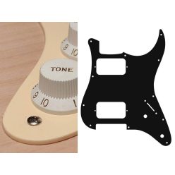   ST-132-C Boston  pickguard, Stallion, HH, 2 pot holes, 3-5 switch, 1 ply, cream