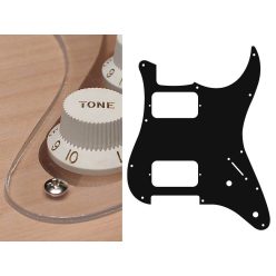   ST-132-TR Boston  pickguard, Stallion, HH, 2 pot holes, 3-5 switch, 1 ply, transparent