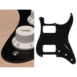   ST-133-B Boston  pickguard, Stallion, HH, 3 pot holes, 3-5 switch, 1 ply, black