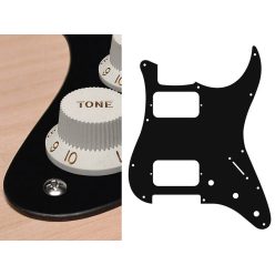   ST-133-BM Boston  pickguard, Stallion, HH, 3 pot holes, 3-5 switch, 1 ply, black mat