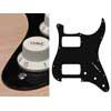 ST-133-B Boston  pickguard, Stallion, HH, 3 pot holes, 3-5 switch, 1 ply, black