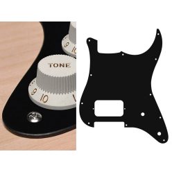   ST-144-BM Boston  pickguard, Stallion, H, 2 pot holes, 1 ply, black mat