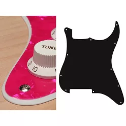   ST-200-PP Boston  pickguard, Stallion, no holes (only screw holes), 2 ply, pearl pink