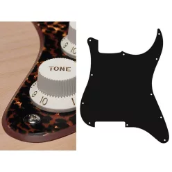   ST-200-RBP Boston  pickguard, Stallion, no holes (only screw holes), 2 ply, tiger brown pearl