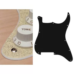   ST-200-SGD Boston  pickguard, Stallion, no holes (only screw holes), 2 ply, sparkling gold