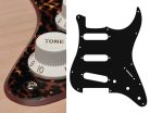 ST-213-RBP Boston  pickguard, Stallion, standard, SSS, 3 pot holes, 3-5 switch, 2 ply, tiger brown pearl