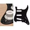 ST-213-SBK Boston  pickguard, Stallion, standard, SSS, 3 pot holes, 3-5 switch, 2 ply, sparkling black