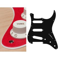   ST-213-SRD Boston  pickguard, Stallion, standard, SSS, 3 pot holes, 3-5 switch, 2 ply, sparkling red