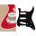 ST-213-SRD Boston  pickguard, Stallion, standard, SSS, 3 pot holes, 3-5 switch, 2 ply, sparkling red