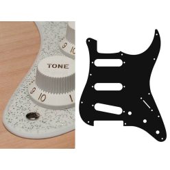   ST-213-SSV Boston  pickguard, Stallion, standard, SSS, 3 pot holes, 3-5 switch, 2 ply, sparkling silver