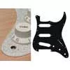 ST-213-SSV Boston  pickguard, Stallion, standard, SSS, 3 pot holes, 3-5 switch, 2 ply, sparkling silver