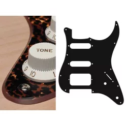   ST-222-RBP Boston  pickguard, Stallion, SSH, 2 pot holes, 3-5 switch, 2 ply, tiger brown pearl