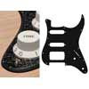 ST-222-SBK Boston  pickguard, Stallion, SSH, 2 pot holes, 3-5 switch, 2 ply, sparkling black