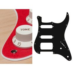   ST-222-SRD Boston  pickguard, Stallion, SSH, 2 pot holes, 3-5 switch, 2 ply, sparkling red