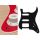 ST-222-SRD Boston  pickguard, Stallion, SSH, 2 pot holes, 3-5 switch, 2 ply, sparkling red