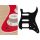 ST-223-SRD Boston  pickguard, Stallion, SSH, 3 pot holes, 3-5 switch, 2 ply, sparkling red