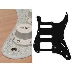   ST-223-SSV Boston  pickguard, Stallion, SSH, 3 pot holes, 3-5 switch, 2 ply, sparkling silver