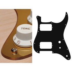   ST-231-MG Boston  pickguard, Stallion, HH, 2 pot holes, toggle switch, 2 ply, mirror gold