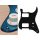 ST-231-MU Boston  pickguard, Stallion, 2 ply, mirror blue, HH, 2 pot holes, toggle switch