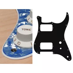   ST-231-POB Boston  pickguard, Stallion, HH, 2 pot holes, toggle switch, 2 ply, pearl ocean blue