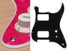 ST-231-PP Boston  pickguard, Stallion, HH, 2 pot holes, toggle switch, 2 ply, pearl pink