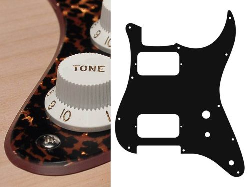 ST-231-RBP Boston  pickguard, Stallion, HH, 2 pot holes, toggle switch, 2 ply, tiger brown pearl