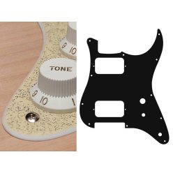   ST-231-SGD Boston  pickguard, Stallion, HH, 2 pot holes, toggle switch, 2 ply, sparkling gold