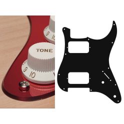   ST-232-MR Boston  pickguard, Stallion, HH, 2 pot holes, 3-5 switch, 2 ply, mirror red